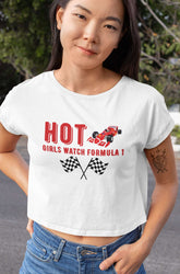 Crop Top with "Fast Cars, Fierce Girls" Print